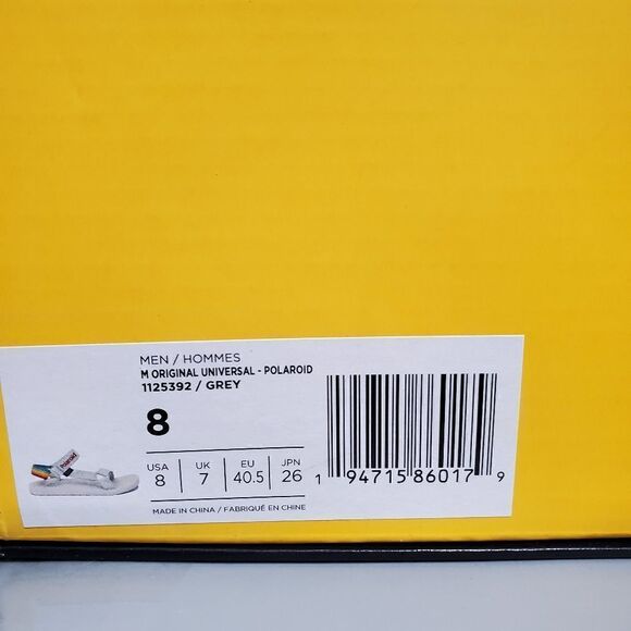 Teva Polaroid Mens Sz 8 Sandals Light Gray (1125392) Hike Camp Water Adjustable - Picture 5 of 10